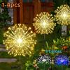 IWP Luci solari per fuochi d'artificio per esterni IP65 impermeabili solari 8 modalità di illuminazione Luce da fata Illuminazione natalizia Decorazione del giardino