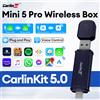 Carlinkit Mini 5 Pro CarlinKit 5.0 Wireless Android Auto CarPlay 2-in-1 Adattatore USB Smart Ai Box Fast Connect Plug And Play Aggiornamento online per Audi Nissan Toyota Mazda Haval VW ecc.