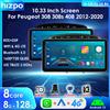 Hizpo 10.33 "Bluetooth Autoradio Carplay Schermo per Peugeot 408 308 308SW Android 13 Lettore Multimediale GPS Navi 4G RDS Stereo FM