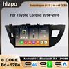 Hizpo 2din Carplay per Toyota Corolla 2014 2015 2016 Android14 Autoradio Radio Multimedia Video Player Navigazione GPS Bluetooth
