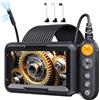 INSKAM Schermo IPS da 5 pollici Telecamera per endoscopio industriale HD1080P Doppia lente Periscopio per ispezione auto Semi-rigido per tubi di scarico Gadget Strumento