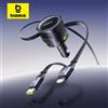 Baseus 90W USB Type-C Caricabatteria da auto Doppio cavo retrattile PD QC SCP AFC PPS Ricarica rapida per tablet iPhone Samsung Huawei Xiaomi