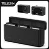TELESIN 30W PD Caricatore Veloce Per DJI OSMO 360 Action 5pro 3 Slot Batteria Tasca Scatola di Ricarica per DJI OSMO Action 5pro 360