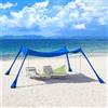 SoBuy OZT02 Tenda da spiaggia in Lycra Tenda da spiaggia portatile con barre in alluminio Protezione solare Costruzione semplice per la spiaggia