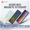 Ajazz Tastiera Meccanica AJAZZ AK680 MAX con Switch Magnetici, Tastiera da Gaming 65% con Rapid Trigger 0.01mm, 8K ARGB HE/TMR, Tastiera Personalizzabile