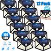 IWP Lampada da parete solare a 100 LED Lampada da esterno con sensore di movimento PIR solare Lampione stradale solare impermeabile per la decorazione del percorso del giardino