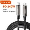 Toocki Cavo da USB C a tipo C da 240 W PD3.1 per MacBook Samsung S23 Xiaomi Cavo di ricarica rapida Tipo C per iPhone 15 Cavo dati Huawei