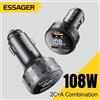 Essager USB C Caricabatteria da auto 3 porte 108W Tipo C Ricarica rapida PPS PD3.0 QC Caricabatteria da auto per iPhone 16 15 Samsung Huawei Xiaomi