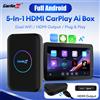 Carlinkit 2025 CarlinKit Full Android Ai Box Wireless CarPlay e Android Auto e HDMI per Netflix YouTube 2.4Ghz e 5Ghz WiFi BLE Auto Connect