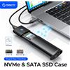 ORICO M2 NVMe SSD Custodia 10Gbps PCIe M.2 NVMe SATA SSD Custodia portatile USB C 3.2Gen2 Adattatore esterno gratuito con calore in metallo