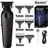 Kemei 2299 Barbiere Cordless Tagliacapelli 0mm Zero Gapped Carving Clipper Macchina da taglio elettrica professionale per finitura