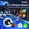 Carlinkit Mini Ultra 3 CarlinKit 5.0 Wireless Android Auto CarPlay Adattatore Wireless WiFi BLE Auto Connect OTA Aggiornamento Mini Smart Car Box