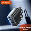 Toocki GaN 40W MAX Ricarica rapida PD Ricarica rapida per iPhone 16 15 14 USB C + USB A Caricatore rapido Ricarica rapida per iPad Samsung S21