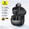 Baseus Bass BS1 NC -40dB Auricolari wireless ANC adattivi in tempo reale Auricolari semi-abperti Bluetooth 6.0 LDAC Audio ad alta risoluzione 6 microfoni AI ENC