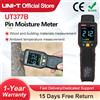 UNI-T UT377B Pin Misuratore di umidità Tester di umidità del legno Legno e materiali da costruzione Misurazione Rilevatore di umidità del legname Torcia a LED