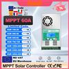 PowMr MPPT 60A Regolatore di carica solare Funziona per batteria al litio al piombo 12V 24V 36V 48V con display LCD Ingresso massimo PV 160VDC