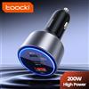 Toocki 200W USB C Caricabatteria da auto per QC4.0 PD3.0 Super Ricarica LED Multi-Porta Tipo C Caricatore del telefono per auto per Samsung S23 iPhone 15