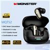 MONSTER Nuovo Monster MQT52 TWS Cuffie da gioco wireless Bluetooth 5.4 HIFI Stereo Musica Auricolari Parlanti Auricolari con cancellazione del rumore