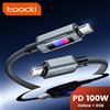 Toocki PD 100W Cavo da USB C a USB C Cavo di ricarica rapida PD 5A E-Marker Chip per iPhone 17 16 MacBook Xiaomi Samsung S23