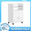 SoBuy FSB09 carrello da cucina, mobiletto con ruote, carrello portabevande, mobiletto per microonde con un ripiano scorrevole