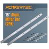 POWERTEC 71518-P2 - Barra di fissaggio per seghe a nastro, 45,7 cm x 9,5 cm, per lavorazione del legno, fresatrice, sega a nastro, sega da tavolo, 2 pezzi