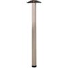 Amig - Gamba Regolabile per Tavolo in Acciaio Cromo Mate - Altezza Regolabile 10 mm - Gambe per Tavoli da Scrivania, Cucina o Sala da Pranzo - Dimensioni 710x60x1,2 mm - Capacità 15 kg per Gamba
