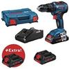 Bosch TRAPANO AVVITATORE A PERCUSSIONE GSB 18V-55 2 BATTERIE 4.0Ah BOSCH