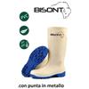 Bisont STIVALE SAFETY BIANCO CON PUNTA IN ACCIAIO BISONT