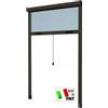 Hufirma ZANZARIERA IN ALLUMINIO VERTICALE MARRONE 160X170 HUFIRMA