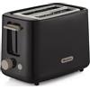 Ariete 157 Tostapane Breakfast, 760W, Capacità 2 fette di pane, Pinze in acciaio inox, 7 livelli di doratura, Pulsante stop, Tocco freddo, Dark Grey