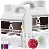 Vividye Gomma Silicone Liquido - 1,200ml Silicone per Stampaggio Traslucido per DIY Stampi in Silicone - 1:1 Rapporto Silicone da Colata Atossica per Stampo in Resina, Stampi per Candele, Stampo per Sapone