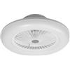 OSRAM Ventilatore da soffitto WiFi con lampada LED, colore della luce bianco caldo a bianco luce diurna, 3000 lumen, controllo tramite app e telecomando, dimmerabile, bianco