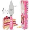 Fisura - Tagliatorta originale "Let's celebrate" con musica. Paletta torta in acciaio inox 2 in 1 con coltello e servitore, ideale per feste, matrimoni ed eventi familiari. 4 canzoni incluse.