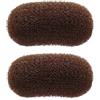ASTRQLE 2 clip per capelli volumizzanti in spugna per bump it up, inserti volumizzanti, base per capelli, per donne e ragazze (marrone)