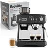 Breville Barista Max+ Macchina per caffè espresso, latte e cappuccino, Macinatura e dosaggio intelligenti, Timer di estrazione di precisione, Montalatte integrato, Pompa italiana da 15 bar
