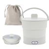 Ysislybin Fornello Elettrico Pieghevole di Viaggio, Hot Pot Elettriche con Vaporetto 1L Padella Elettrica Multifunzionale con Lo Scaffale del Bollitore da Viaggio Pieghevole per Campeggio Dormitorio
