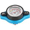 Qqmora Tappo universale per radiatore in lega di alluminio Tappo per radiatore per auto Coperchio a tenuta stagna con indicatore di temperatura Gomma siliconica per serbatoio dell'acqua(Small head 0.9bar)