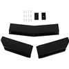 KIMISS 5Pcs Paraurti Anteriore Diffusore Canard Protector, KIMISS Da 110 a 140mm Paraurti Anteriore Spoiler Splitter CarFront Bumper Lip Body Kit Anticollisione Universale per Modifica (Nero lucido)