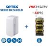 Kit con sensore Optex a doppio fascio più trasmettitore radio Hikvision