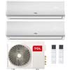 TCL CONDIZIONATORE TCL ELITE F2 DUAL SPLIT 9000+12000 BTU INVERTER R32 MT1821 A++ WIFI