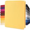 CelinaTex Lucina lenzuolo elasticizzato topper spessori per letto contenitore cotone 200x200-200x220 cm giallo crema