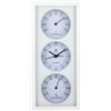 Lowell Orologio da Parete o Appoggio con Sveglia, Termometro e Igrometro 12 x 26 Cm Ass. Bianco, Nero o Grigio 1 Pz