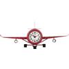 Lowell Orologio Aeroplano da Tavolo o Parete Metallo 41 x 16 x 8 Cm Rosso