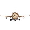Lowell Orologio Aeroplano da Tavolo o Parete Metallo 41 x 16 x 8 Cm Gold