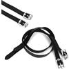 SatcOp Cinturino in pelle english spur straps 1 paio di cinghie per speroni, con fibbia in acciaio inox, accessori per attrezzi da cavallo, 50 cm, nero staffili equitazione inglese nan