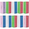 Bamboopack Blocco di blocco per unghie a 4 vie, per levigatura, lucidatura, lucidatura, strumento per nail art (colore casuale, 10 pezzi)