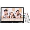 ASHATA Cornice digitale, schermo LED da 13 pollici Portafoto portatile 1080P HD Cornice per foto digitali Music Video Album Player Supporto Memory Card fino a 32G con telecomando(Nero)