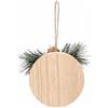 THUN - Set 3 addobbi natalizi tondi in legno-Ø 10 cm