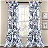 Lush Decor Coppia di tende oscuranti per finestre in stile country francese, bianco e blu, 200 cm di lunghezza x 150 cm di larghezza