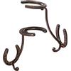 A.J. Boone Set di 2 supporti decorativi da parete per cappelli da cowboy, in ferro resistente, kit fai da te per cappelli, cappotti e chiavi, ganci rustici a ferro di cavallo per riporre ed esporre